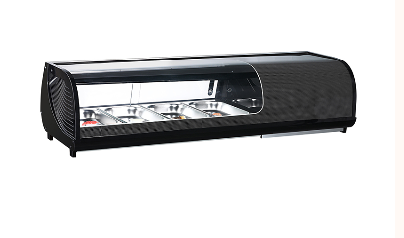 Apa dampak kabinet tampilan sushi terhadap pengoperasian restoran sushi?